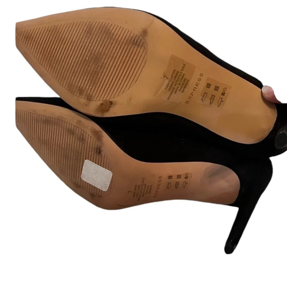 Express Booties Like New Size 7 Black Stiletto - image 4